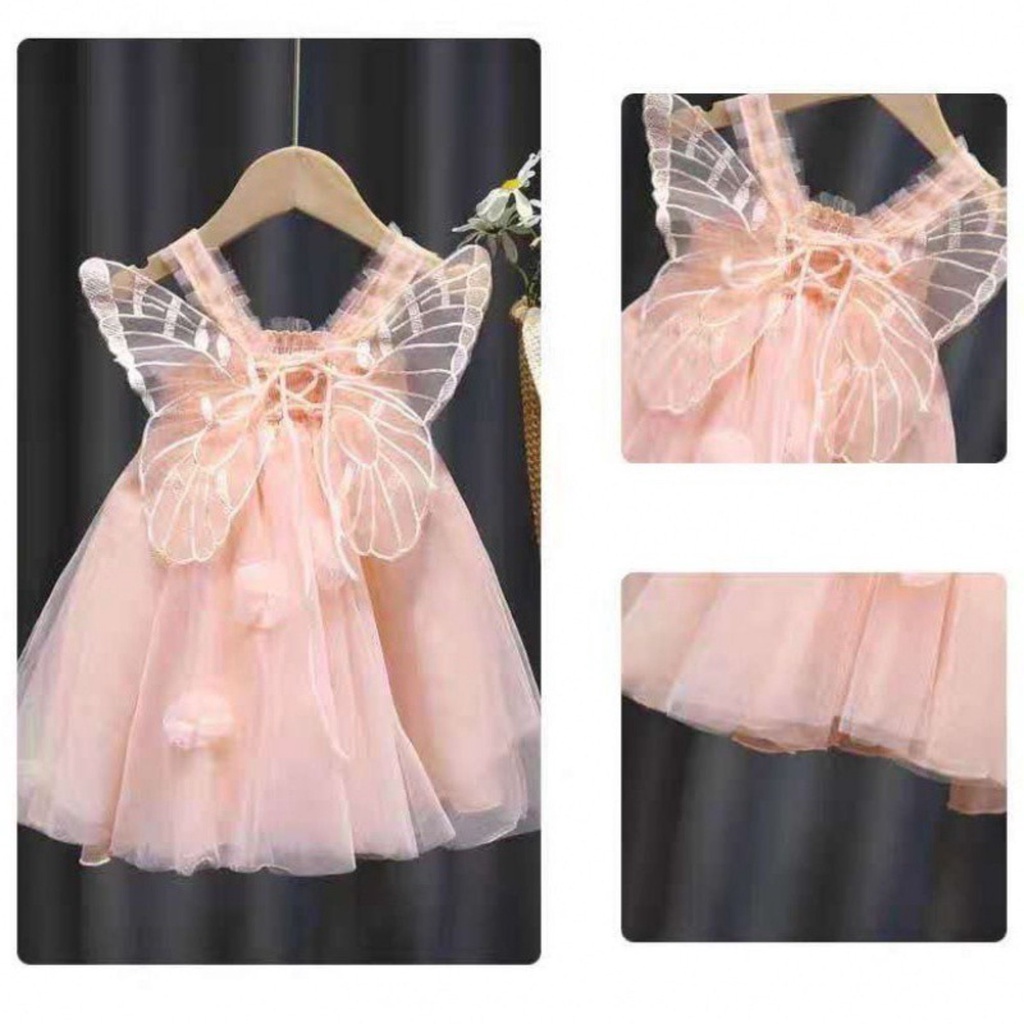 [PRINCESS KESLI] 1-7tahun  Dress pesta anak perempuan Dress Princess Korean Style Mini Dress For Girls Gaun anak kupu-kupu Rok anak/Rok bayi kado anak ulang tahun