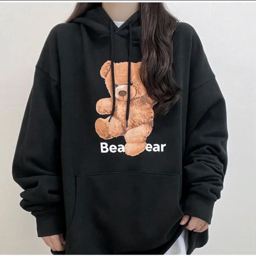 Sweaterpolos Hoodie Jumper BEARBEAR ( Sablon ) Unisex Pria &amp; Wanita