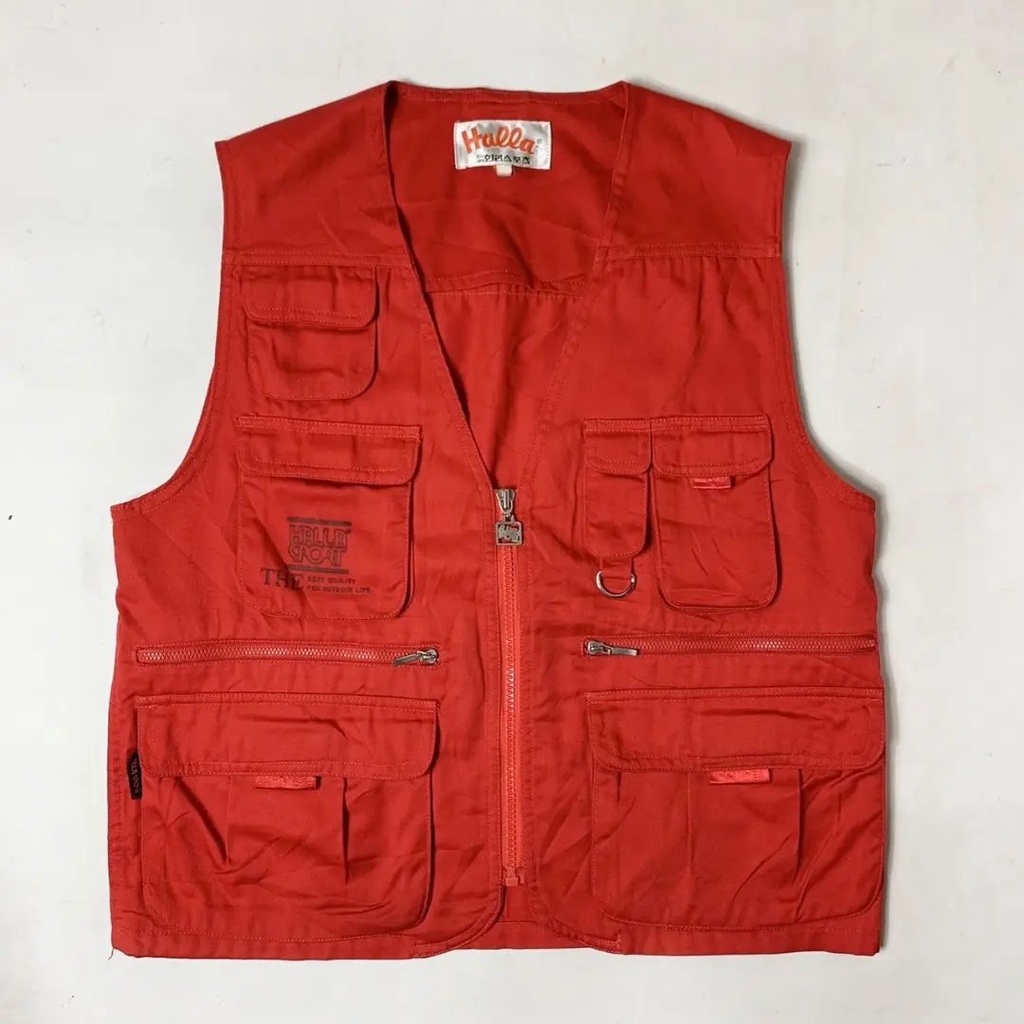 Halla Vest Untility Multi Pocket Second Original