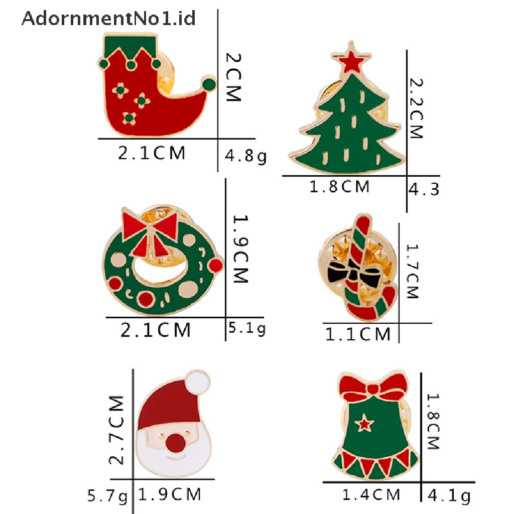 Bros Pin Enamel Desain Kartun Santa Claus Pohon Natal Lonceng No1 Untuk Hadiah