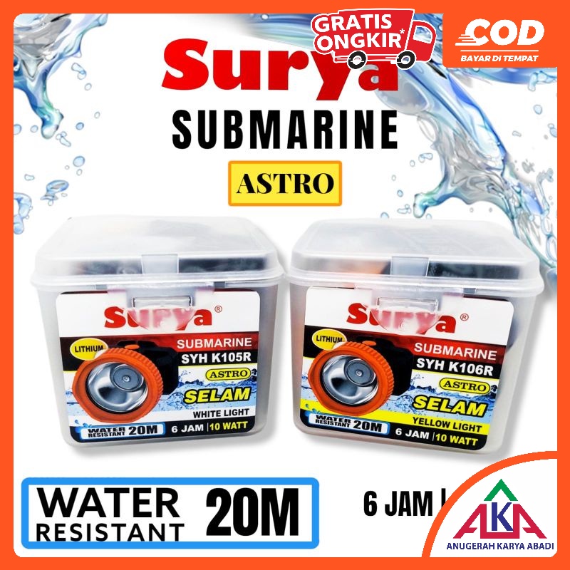 Senter Kepala Selam 10 Watt SURYA ASTRO SYH K105R K106R Submarine Headlamp