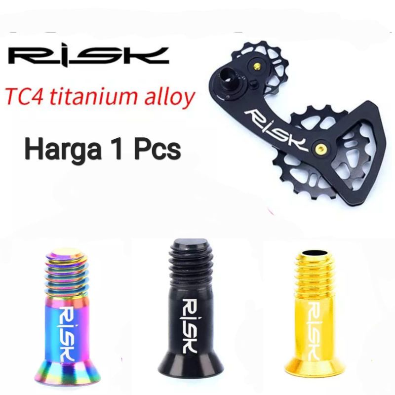 Risk Baut Titanium Pulley RD Sepeda Bolt RD pulley Jockey Titanium