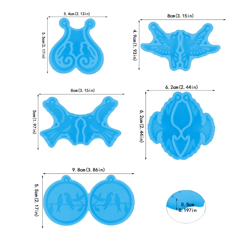 Siy Cetakan Liontin Bentuk Burung Bahan Silikon Untuk Membuat Perhiasan