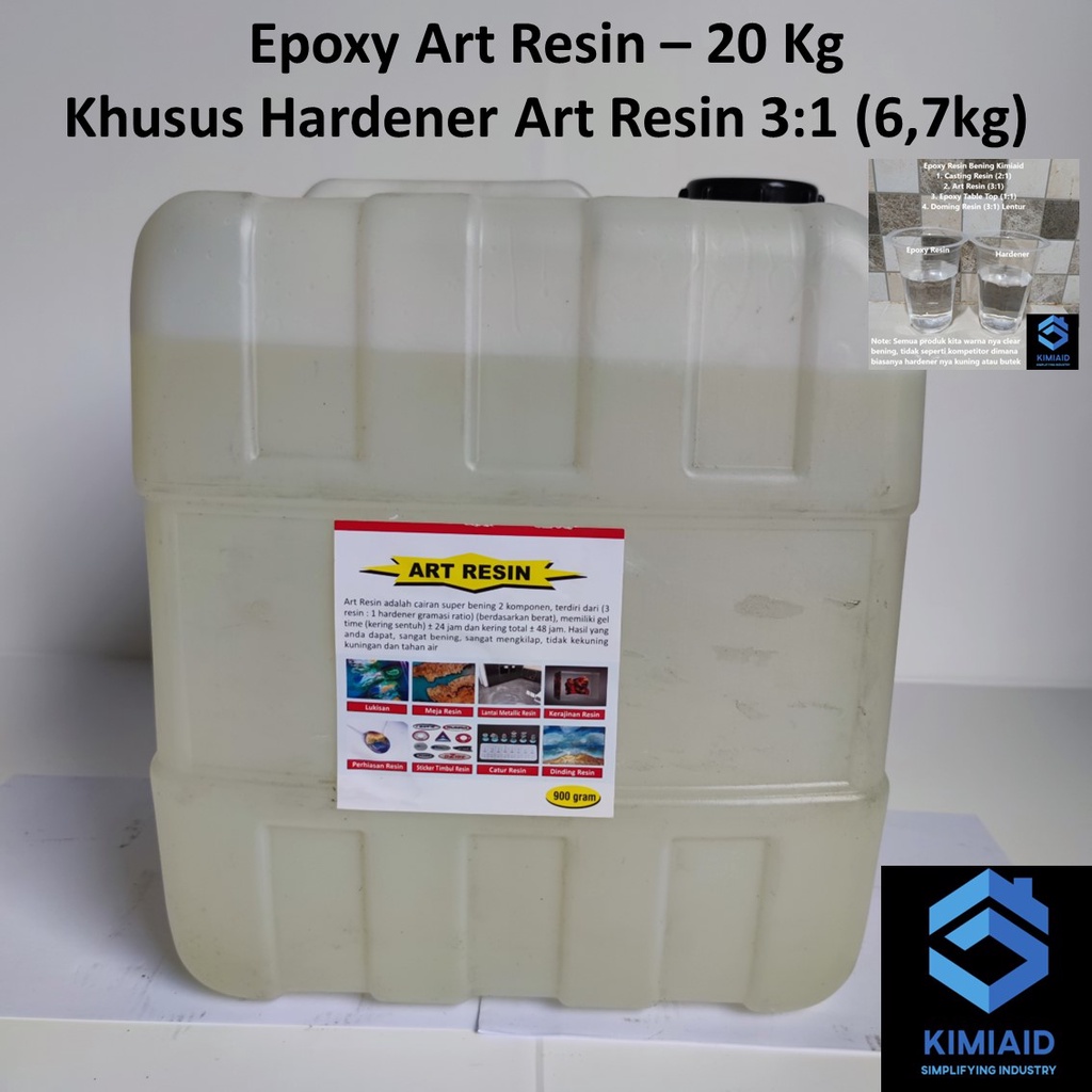 Epoxy Resin 20 Kg Epoxy Art Resin Resin Bening Epoxy Resin Bening DIY Resin Bening Epoxy Resin Bening