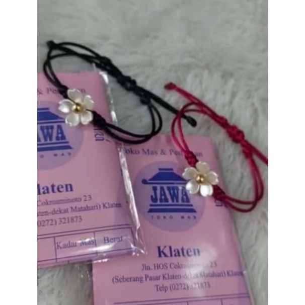 Gelang Tali Liontin Mix Bunga Semar jawa