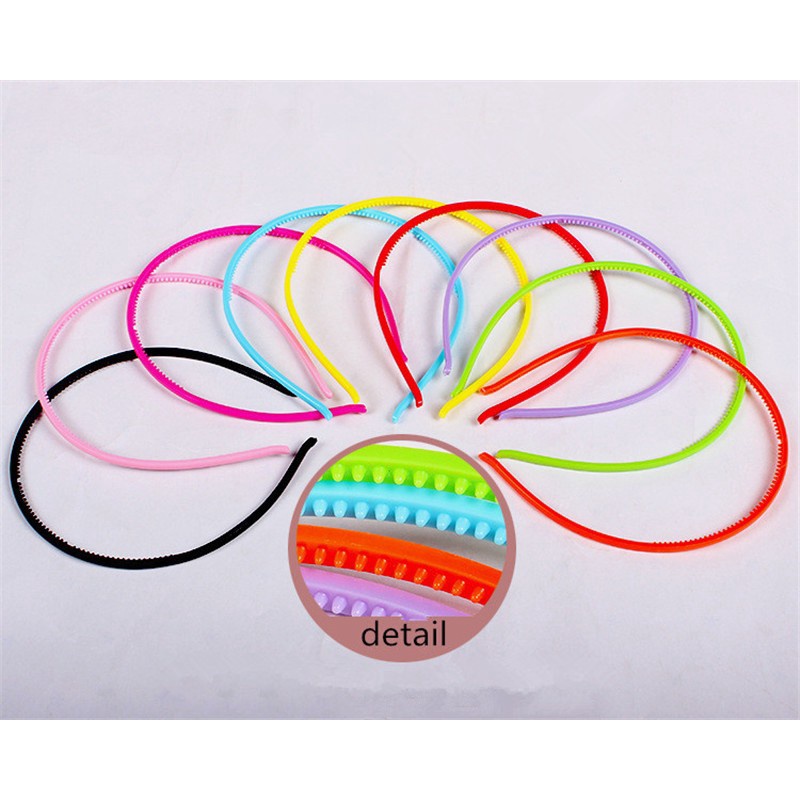 Bando Plastik POLOS Bandana WARNA WARNI Bando Bahan Plastik - MIKHAMART