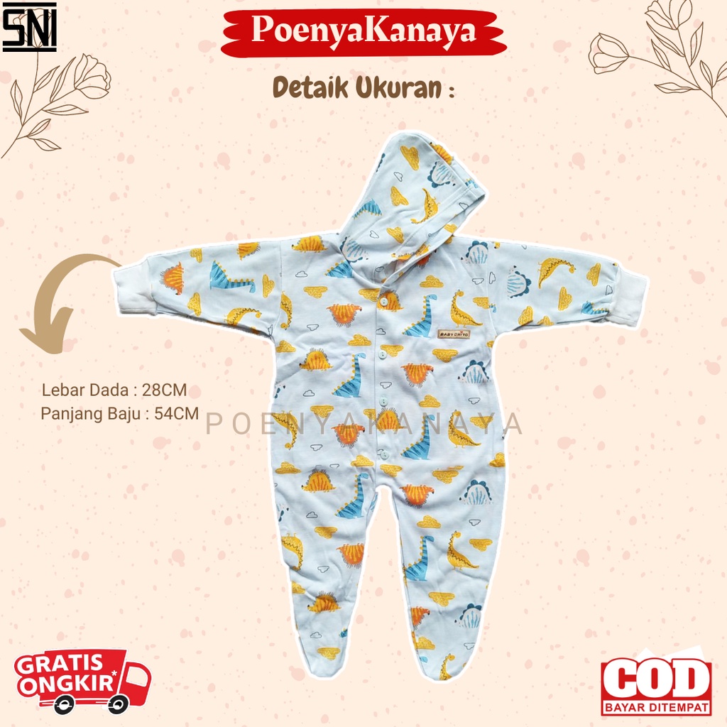 Chiyo Sleepsuit Bayi Topi TUTUP Kaki 0-6 Bulan SNI KD05