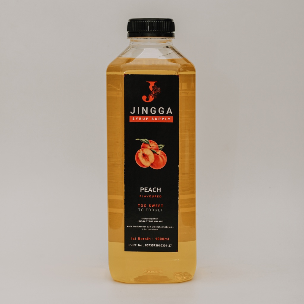 Jual JINGGA Peach Syrup 1000 Ml - Sirup Flavour Peach Untuk Mocktail ...