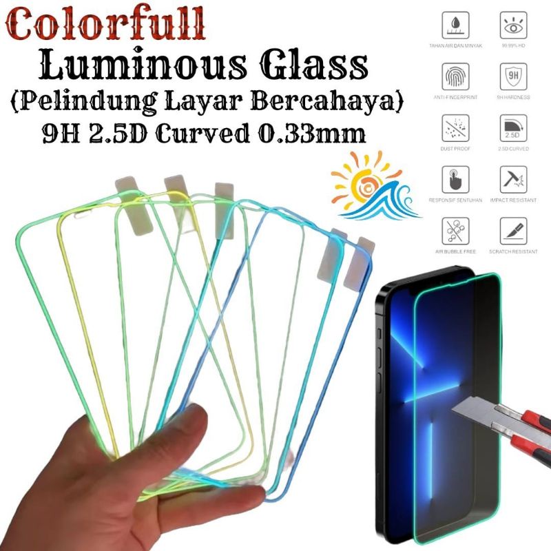 TEMPERED GLASS GLOW/BERCAHAYA 2,5D PELINDUNG LAYAR HP FOR SAMSUNG A51/J7 PRIME/J7/J7 PRO/A10/A10S/J6