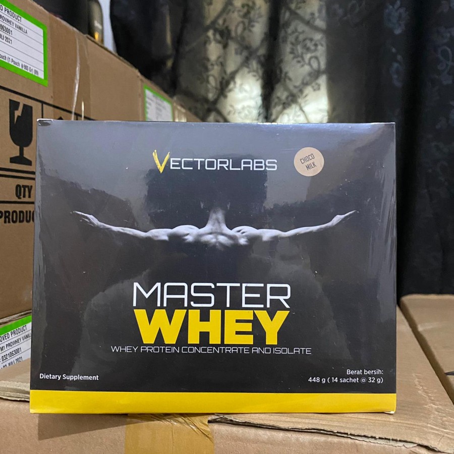 (Bonus Shaker/Sample) Vectorlabs Master Whey 12 Sachet 1 lbs (1 Box)