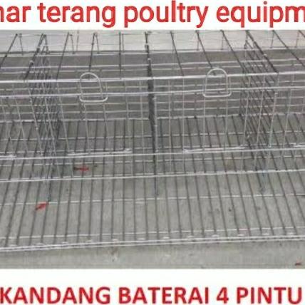 Kandang baterai galvanis 4 pintu -kandang ayam layer/ayam petur