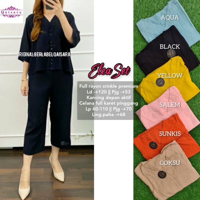 ALEA SET JUMBO/ONE SET BLOUSE WANITA RAYON CRINKLE PREMIUM JUMBO LD 120 CM FIT XXL