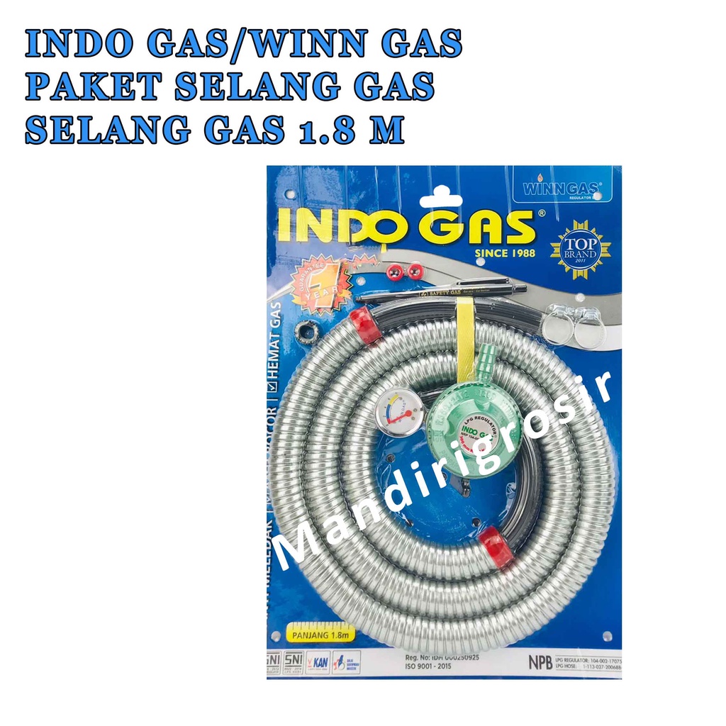 Selang Gas Yoshida * Selang Indo Gas * Paket Selang Gas * Selang Gas 1.8M