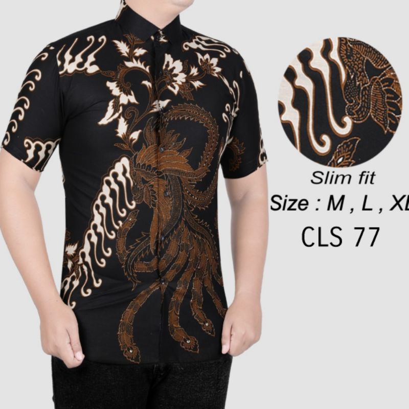 BATIK ASLI SLIMFIT BAHAN KATUN 40s BERMEREK ASLI LUIGI BATANI