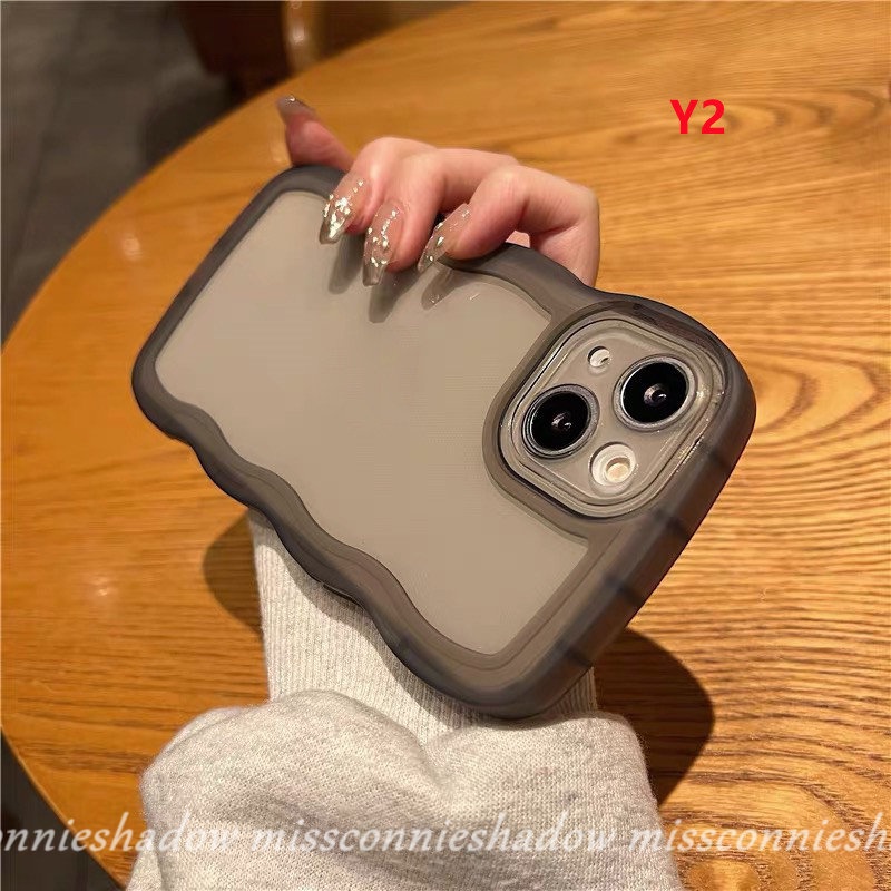 Casing Realme C15 C12 C25Y C11 C33 C30 C35 C21Y C25s C25 C20A C20 C3 Soft Case Realme 10 8I 9I 9Pro+9 7 6i 5s 7i 5i 5 Simple Bingkai Bergelombang Penutup Tepi Gelombang Tahan Guncangan Militer