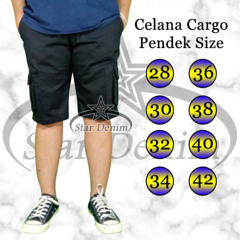 Celana Cargo Pendek Pria / Celana Cargo Kanvas Pria Star Denim Terbaru Premium / Celana Cargo Gunung Pria