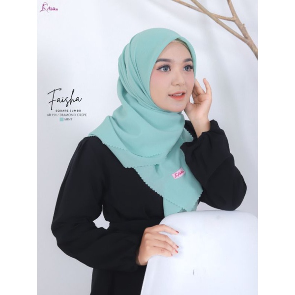 Faisha square jumbo by abika ready stock