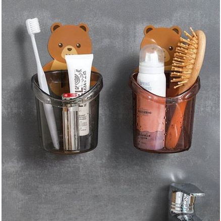 Tempat Sikat Gigi Odol Motif Beruang / Tooth Paste Holder Tooth Brush Cup Holder Bear / Wadah Sabun Serbaguna [MF]