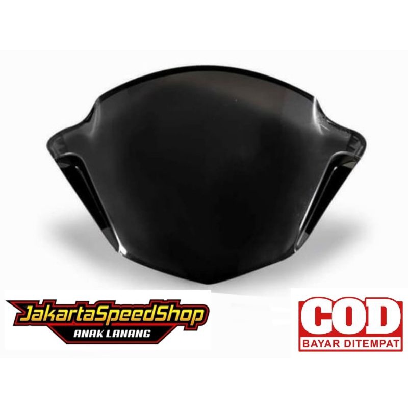 Visor variasi honda beat new esp model beat karbu bahan akrilik hitam kilap plus lem 3m double tape