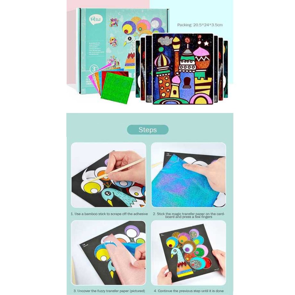 Mainan Edukasi Anak DIY MAGIC STICKER PAINTING Aktivitas Kreatif Bayi