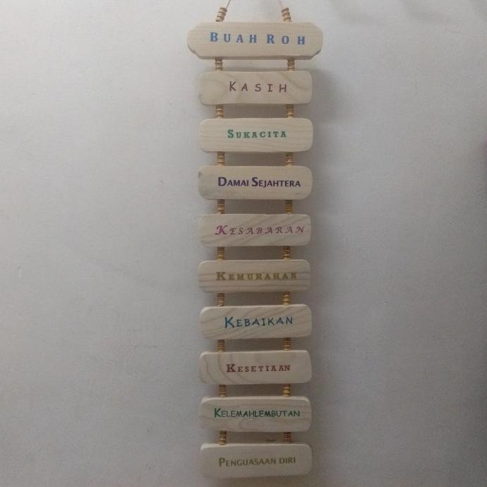 Hiasan Dinding Rohani Buah Roh Bahan Kayu