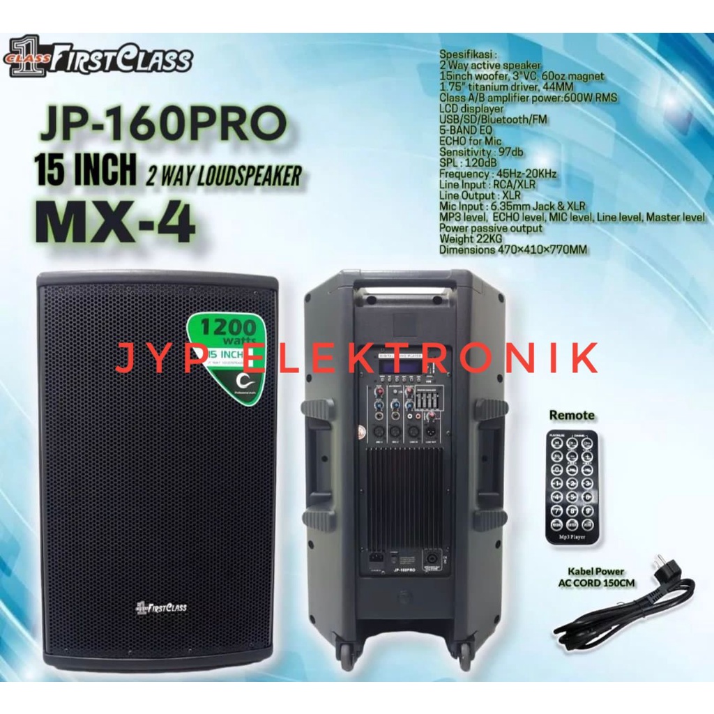SPEAKER AKTIF FIRST CLASS JP160PRO MX4 / FIRSTCLASS JP 160 PRO MX4
