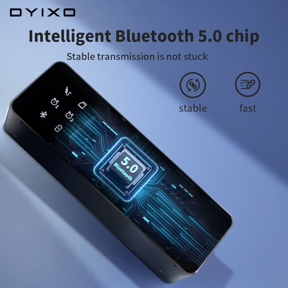 【COD】 DYIXO Speaker Bluetooth Nirkabel dengan Tampilan LED Super Volume Stereo Jam Alarm Speaker Portabel