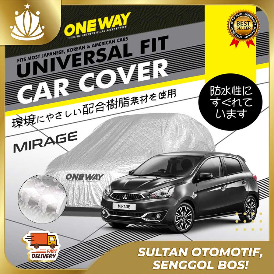 Body Cover Sarung Mobil MIRAGE Waterproof 3 LAYER TEBAL Deluxe Anti Air