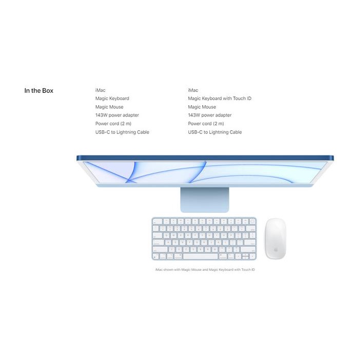 (Ibox) Apple Imac 2021 M1 Chip 24 " 4.5 K 256Gb 8 Core Cpu 7 Core Gpu