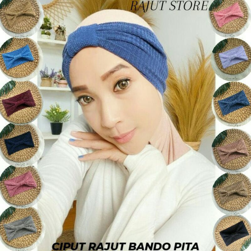 Grosir Ciput rajut pita Ciput pita Ciput rajut pita Ciput bandana pita best seller
