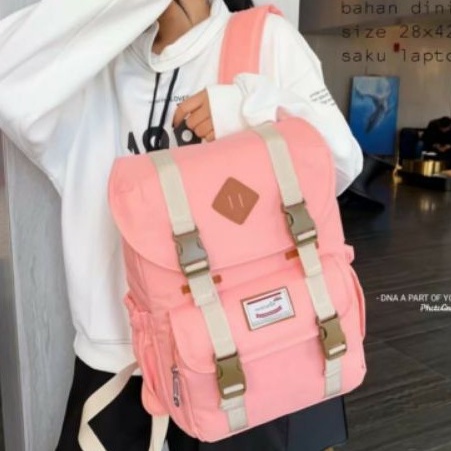 MOEZHA TAS _ Tas Ransel (DIAMOND) Laptop Tas sekolah Wanita Korea Waterproof Shockproof PL952