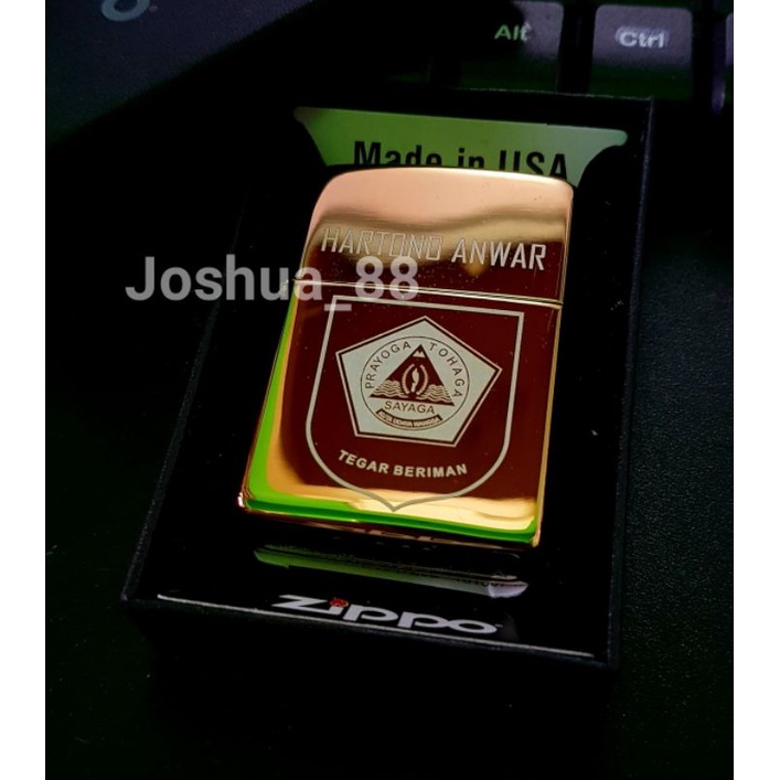 Zippo Korek Api Gold Ice Custom Ukir Logo Kota Bogor Bisa Ukir Logo Dan Nama Sendiri