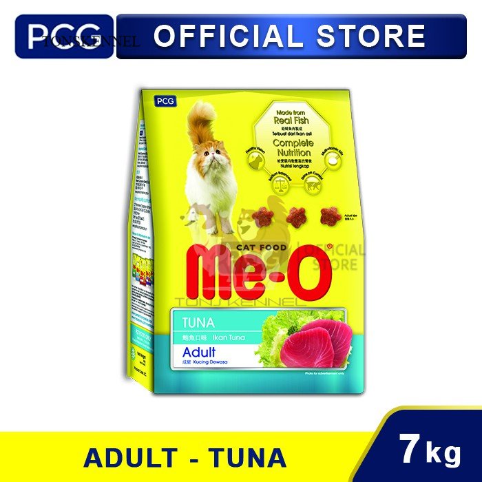 Me-O Dry Cat Food Tuna Flavor 7 kg MEO Makanan Kucing Ras Anakan Anak Kering Pelet Dry