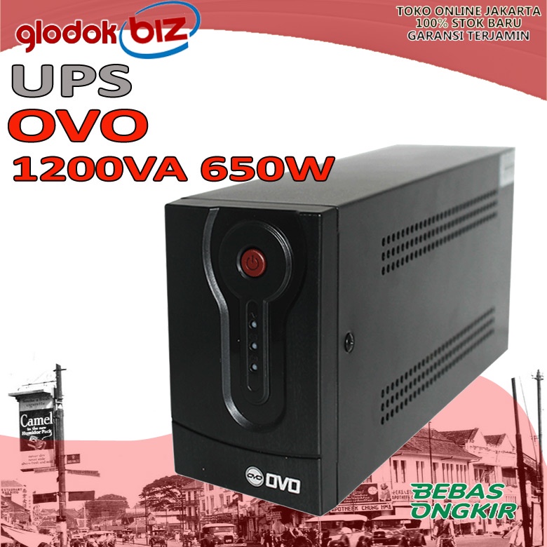 UPS OVO 1200VA 650W / 720W Bisa Backup PC 2 Unit Garansi 1 Tahun