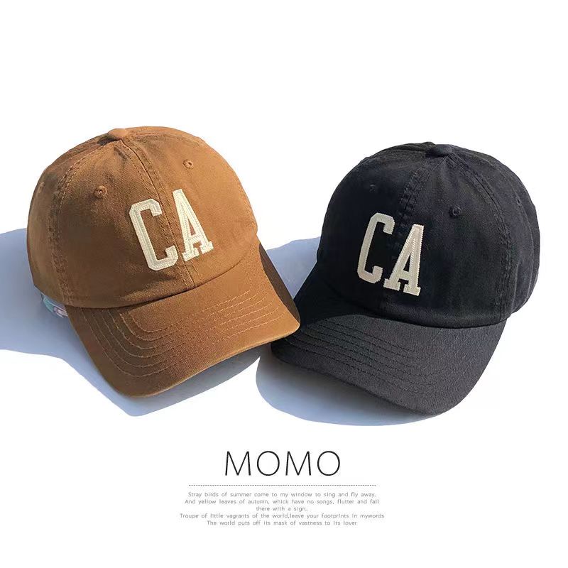 Topi baseball Motif Tulisan CA Gaya Kasual Untuk Pria Dan Wanita