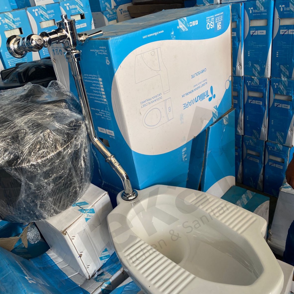 Kloset Jongkok Flush Valve Trilliunware Tourmaline
