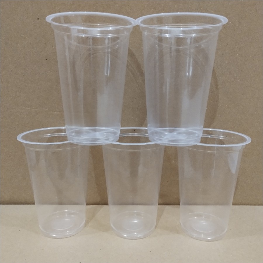 Jual Cup Besar Wadah Gelas Oz Pcs Tempat Campur Resin Gelas Plastik Polos Tanpa Tutup Bening