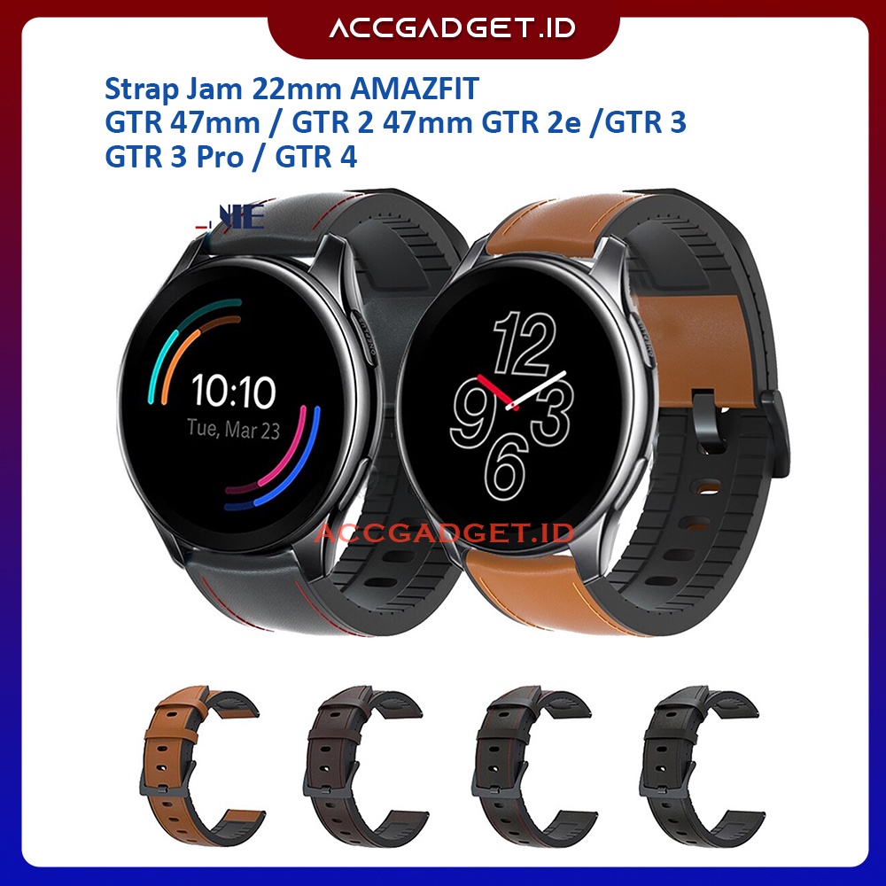 Strap Tali Leather Smartwacth Amazfit GTR 47mm / GTR 2 / GTR 2e / GTR 3 / GTR 3 Pro / GTR 4  - KLT2 Leather Strap Replacement