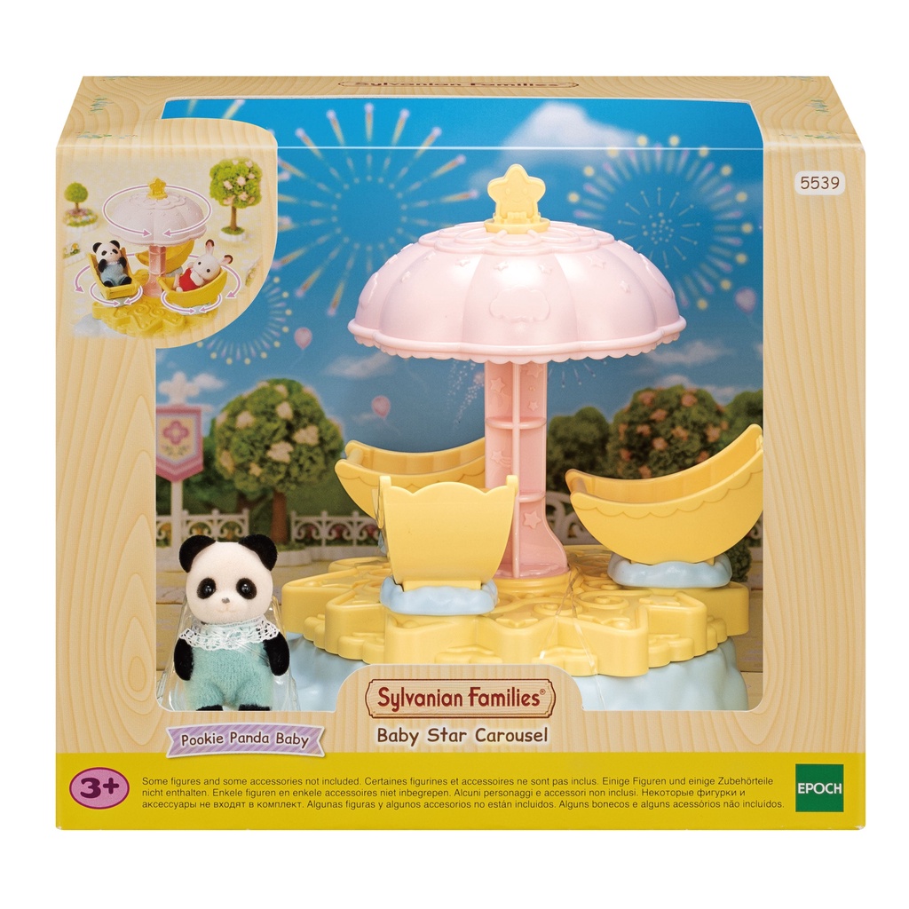 Sylvanian Families Baby Star Carousel ORIGINAL Epoch Mainan Boneka