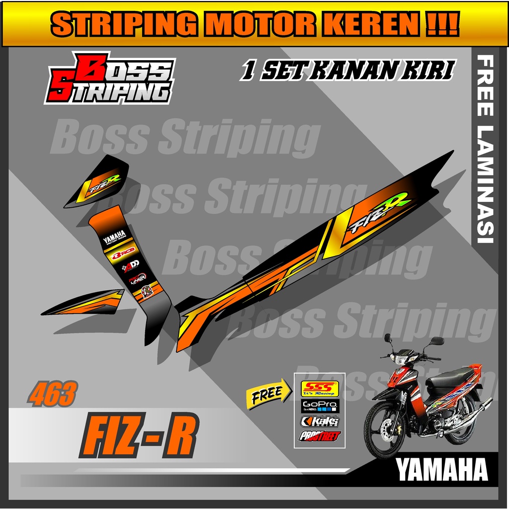 STRIPING VARIASI FIZR FIZ R / STIKER STICKER LIST BODY FIZR DESAIN RACING BALAP LIMITED EDITION