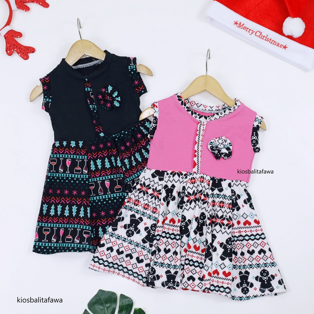 [NATAL] Dress Bilqis uk Bayi - 3 Tahun / Dres Yukensi Gaun Pesta Murah Baju Baby Anak Perempuan