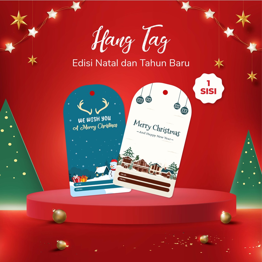 

Hang Tag 1 SISI Thank You Card Kartu Ucapan Greetings Card Natal Tahun Baru Merry Christmas Happy New Year Thank You Terima Kasih Blank Custom Unik Lucu Cetak Lexis Print Murah