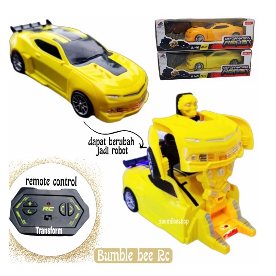 bumble bee Deformation Robot RC Mainan Mobil Berubah Jadi Robot - bumbleBEEdeform 0823B