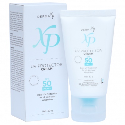 Derma XP Protector Cream (SPF50 PA+++) Tabir Surya Untuk Kulit Normal Dengan Antioksidan 30gr