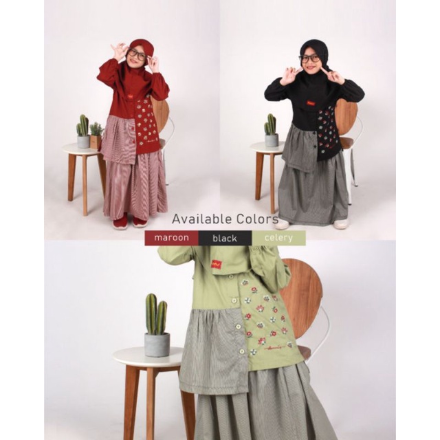 sale 25% /size 11 / rok dannis / setelan rok anak perempuan / baju muslim anak perempuan / katun / b