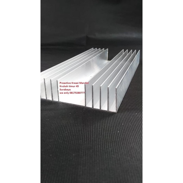 Pendingin power sanken p 60 cm type 5 sirip Tipis Heatsink aluminium