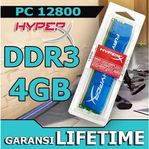 RAM MEMORY PC KOMPUTER DDR3 4GB PC 10600 12800 HYPER X