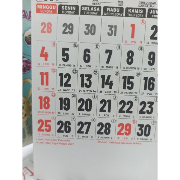 Jual Kalender 2023 Meja Angka Besar Shopee Indonesia 