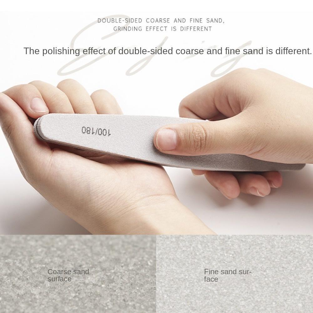 Agustina Kikir Kuku Permukaan Poles Nail Art Care Alat Penghalus Gel Buffing Nail Brushes Nail Files Set