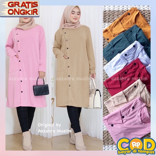 Tonik Perempuan Deres Tunik Remaja Wanita Baj Tuniq Kerja Kantor Bju Thunik Kuliah Perguruan Tinggi 